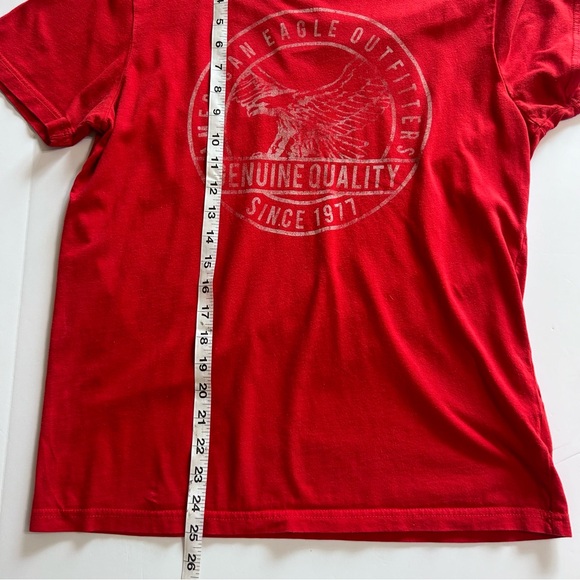 American Eagle Classic Fit Men's Red Short Sleeve T-Shirt Size Medium - Picture 3 of 6